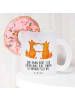 Mr. & Mrs. Panda Tasse Füchse Liebe mit Spruch in Transparent