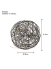 STAR Trading LED Leuchtkugel ,Trassel, schwarz, 100 warmweiße LEDs, outdoor, Ø 37c