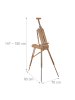 relaxdays Staffelei in Natur - (B)70 x (H)180 x (T)93 cm