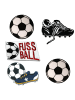 Catch the Patch Fußball Set 5 Stück Applikation Bügelbild inBunt