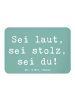 Mr. & Mrs. Panda Whiteboard Magnet Spruch Sei du Mutig mit Spruch in Meeresbrise