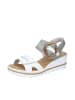 rieker Sandalen in weiss/mint/weiss