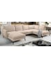 Inn.Furn Sofa beige Cord-Stoff 202 x 361 cm, Wohnlandschaft U-Form