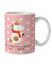Mr. & Mrs. Panda Kaffeebecher Einhorn Pilz mit Spruch in Rot Pastell