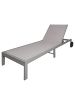 home24 Verstellbare Gartenliege Palmi in Taupe