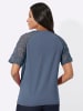 Sieh an! Spitzenshirt in rauchblau