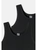 Schiesser Unterhemd / Tanktop Teens Boys 95/5 Organic Cotton in Schwarz