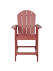 Beliani Barhocker ADIRONDACK in Rot - (W) 58 x (H) 124 x (L) 71 cm