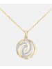 Diamant L'éternel Halskette mit Anhänger aus 375 Gelbgold mit Diamant gedreht