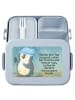 Mr. & Mrs. Panda Bentobox Pinguin Duschen Design mit Spruch in Blau Pastell