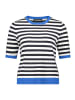 Betty Barclay Basic-Pullover kurzarm in Patch Dark Blue/Blue