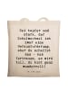 Mr. & Mrs. Panda Shopping Tasche Spruch Einen Schulwechsel bewäl... in Creme