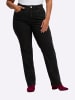 sheego Gerade Jeans in black denim