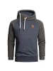Amaci&Sons Kapuzenpullover mit Kontrast FONTANA in Blau/Anthrazit