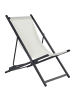 Beliani Gartenliege LOCRI II in Beige/Schwarz - (W) 60 x (H) 79 x (L) 95 cm