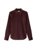 Marc O'Polo Samtbluse fitted in Black Cherry