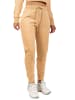 Reichstadt Damen Slim Fit Sporthose Marken-Stick in Beige