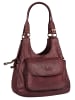 Samantha Look Umhängetasche echt Leder in bordeaux