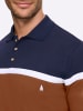 WITT WEIDEN Kurzarm-Poloshirt in marine-cognac