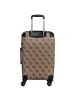 Guess Berta 22 IN - 4-Rollen-Trolley 64 cm erw. (coal logo) in latte loggo/brown