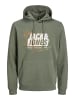 Jack & Jones Hoodie 'Map' in grün