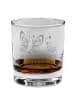 Mr. & Mrs. Panda Trinkglas Raupe Schmetterling mit Spruch in Transparent