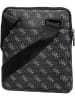 Guess Umhängetasche Milano Eco Grain Double Crossbody Flat in Dark Black