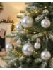 Beliani 1er-Set Weihnachtsbaumkugeln TINNSJA in Silber