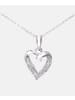 Diamant L'éternel Halskette mit Anhänger aus 375 Weißgold mit Diamant Herz-Design