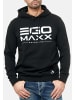 EGOMAXX Kapuzenpullover Hoodie EGO Sweater Sweatjacke Design in Schwarz