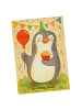 Mr. & Mrs. Panda Postkarte Pinguin Geburtstag Design ohne Spruch in Weiß