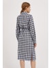 Finn Flare Hemdblusenkleid Karo in dark blue