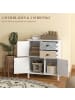 HOMCOM Kommode-34T x 68B x 80H cm-Weiß