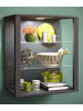 VCM  Holz Glas Stand Vitrine Sammelvitrine Glasol SW in Anthrazit