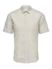 Only&Sons Hemd Kurzarm Slim Fit Hemdkragen in Beige