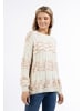 usha FESTIVAL Damen Strick Pullover in Creme Mehrfarbig
