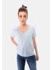 Camel Active V-Neck T-Shirt aus Organic Cotton in Hellblau