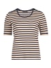 Betty Barclay Basic Shirt mit Rippenstruktur in Beige/Dark Blue