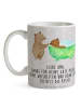 Mr. & Mrs. Panda Kaffeetasse Oma Baden mit Spruch in Grau Pastell