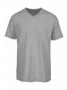 H.I.S T-Shirt in grau-meliert, weiß, schwarz