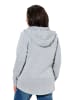 Ulla Popken Sweatjacke in hellgrau mélange