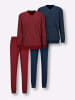 WITT WEIDEN Schlafanzüge in dunkelblau + dunkelrot