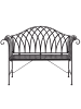 Beliani Gartenbank MILAZZO in Schwarz - (W) 130 x (H) 94 x (L) 45 cm