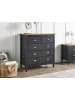 Beliani Kommode SHILLINGTON in Schwarz/Gold/Braun - (W) 79 x (H) 83 x (L) 40 cm