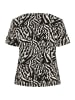 KAFFE curve T-shirt KCmella Regular fit in Black Deep/Chalk s animal