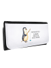 Mr. & Mrs. Panda Portemonnaie für Damen Pinguin Angler mit Spruch in Weiß