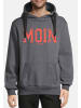 Salzhaut Hoodie HEFF - MOIN in Anthra-Neon Red