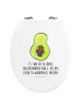 Mr. & Mrs. Panda Toilettensitz Avocado Kern mit Spruch in Weiß