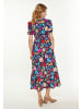 Usha Women Dress in blue multicolor