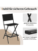 COSTWAY 2er Set Campingstühle in Schwarz